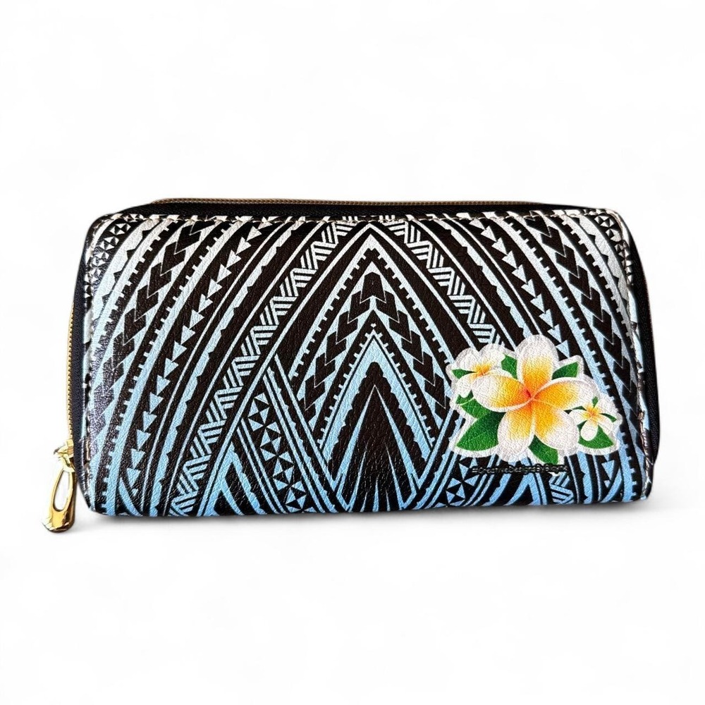 Tribal white and black geometric tribal pattern Wallet
